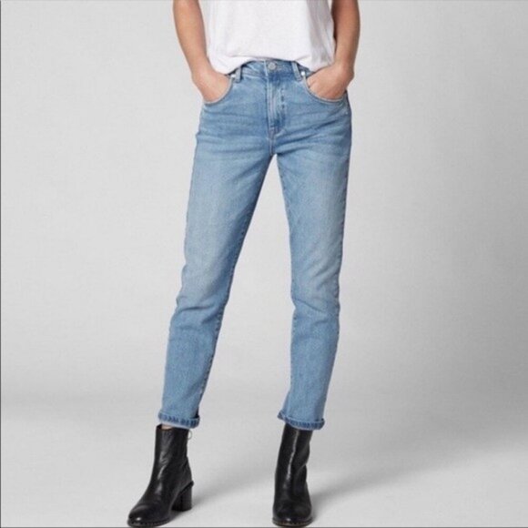 Blank NYC The Rivington Jeans High Rise Tapered Light Blue Wash Wash Denim 29 - Picture 1 of 10
